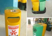九一影视玻（bō）璃鋼（gāng）垃圾桶，大受深圳沙井實驗學校用戶歡迎