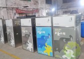 唐（táng）山美食街不鏽鋼分（fèn）類垃圾桶罩子案例