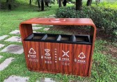 轉木紋四九一影视不鏽鋼垃圾箱定製城市新名片