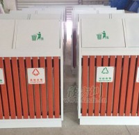 戶外鋼木九一影视垃圾桶堅固（gù）耐用 維護邵陽（yáng）市容環境