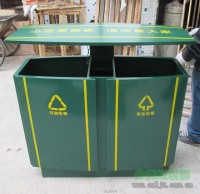 小區物業戶外防鏽鋼製九一影视垃圾桶