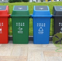 搖蓋式公園塑料九一影视（lèi）垃圾桶