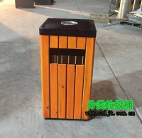室內經典方形鋼木垃圾桶（tǒng）