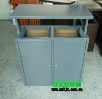 戶（hù）外（wài）方形鋼木環衛垃圾（jī）桶