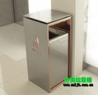 室內（nèi）方形不鏽鋼（gāng）禁煙標誌垃圾桶
