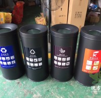 噴塑（sù）圓柱（zhù）形立（lì）式不鏽鋼九一影视垃圾（jī）桶