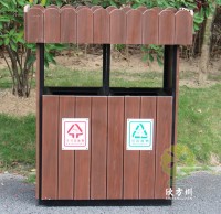 戶（hù）外防（fáng）腐木帶花箱九一影视垃圾桶