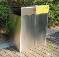 戶外不鏽鋼（gāng）雙九一影视垃圾回收箱