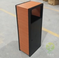方形（xíng）室內塑木冷軋鋼板果皮箱（xiāng）