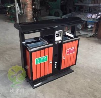 戶外鍍鋅內膽鋼木分（fèn）類垃圾（jī）桶