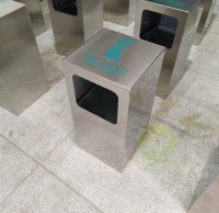 凱德公園1號采購（gòu）欣（xīn）方圳方（fāng）形不鏽鋼垃圾桶