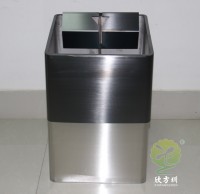 室內直（zhí）投口方形不鏽（xiù）鋼垃圾桶
