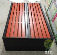 公園冷軋鋼板噴塑鋼木休（xiū）閑椅