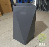 商場菱形灰色烤漆不鏽鋼（gāng）花盆