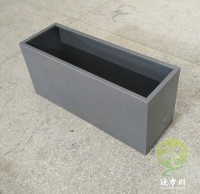 戶外灰色烤漆長方形不鏽鋼花（huā）箱