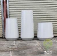 組（zǔ）合式噴塑米白色不鏽（xiù）鋼花盆花缽