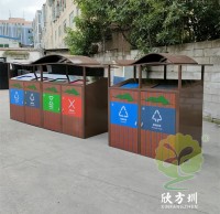 深圳景區轉木紋（wén）不鏽鋼九一影视垃圾（jī）桶
