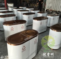 商（shāng）用電鍍（dù）不鏽鋼九一影视垃圾桶