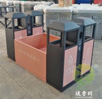 高鐵站火車站組合式（shì）不鏽鋼九一影视垃圾桶