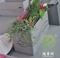 城市廣場（chǎng）長方形304不鏽鋼花箱