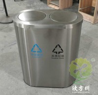 室內商用搖擺（bǎi）蓋（gài）不鏽鋼分（fèn）類垃圾桶果皮箱