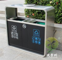 戶外市政街道不鏽鋼分（fèn）類（lèi）垃圾桶