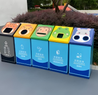 公園卡通金屬九一影视垃（lā）圾桶，打造寓教於樂的環保新場景