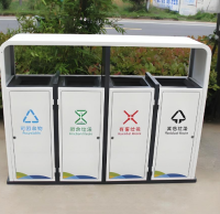 四連體九一影视金屬垃圾桶開啟（qǐ）垃圾分（fèn）類智（zhì）能化管理新時代（dài）