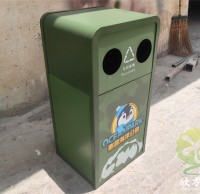 南昌（chāng）海洋公（gōng）園海洋主題UV打印不鏽鋼垃圾桶定製案例