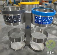 北京地鐵站九一影视不鏽鋼垃圾桶