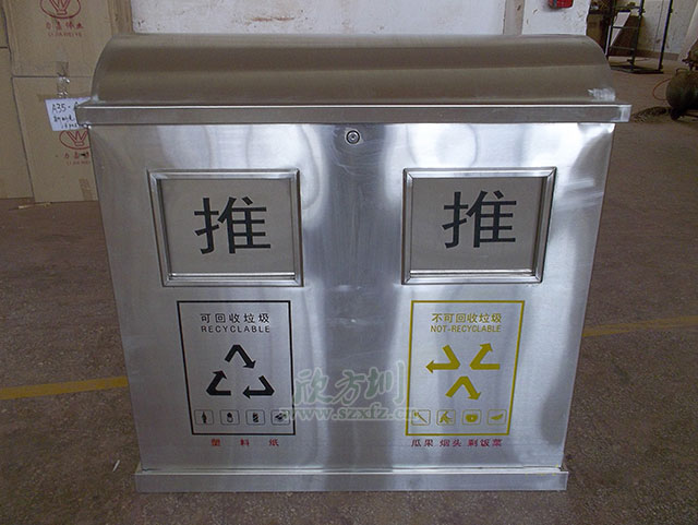 不鏽鋼九一影视垃圾桶