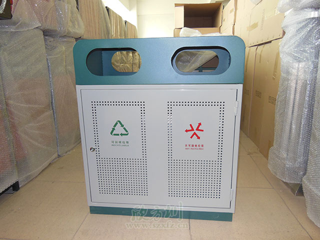 廣場鋼製垃圾桶