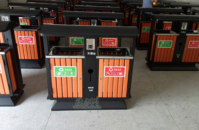 街(jiē)道鋼木垃圾桶 街道鋼木(mù)垃圾桶