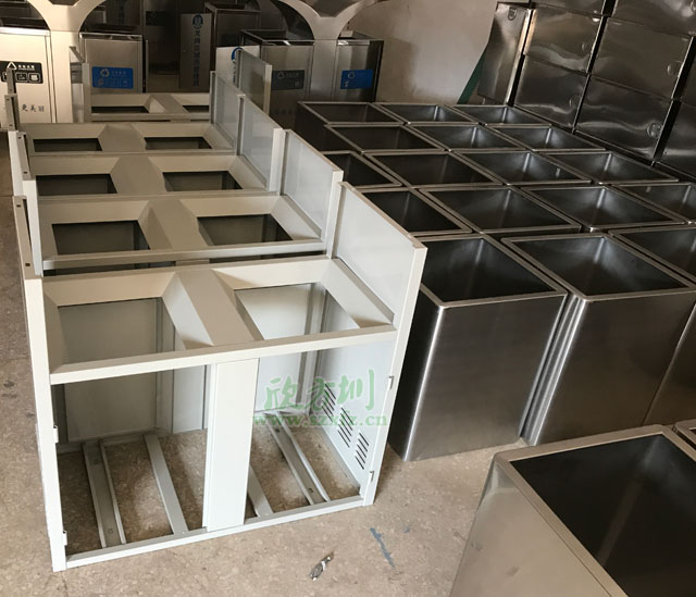 金屬九一影视垃圾桶工廠生產圖