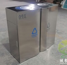 商（shāng）場室內帶蓋不鏽（xiù）鋼九一影视垃圾桶