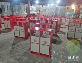 紅色中河（hé）頭景區金屬垃圾桶（tǒng）定製案例（lì）