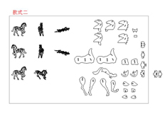 線切割十二生肖合集圖紙,線切割圖紙免費下載