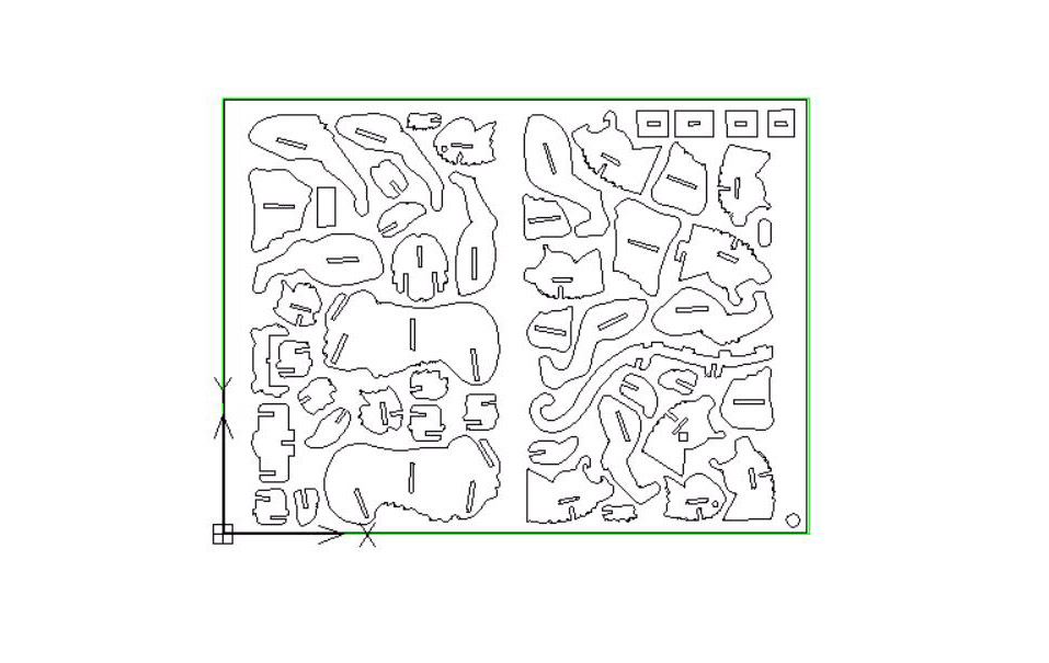 3D十二（èr）生肖虎線切割圖案