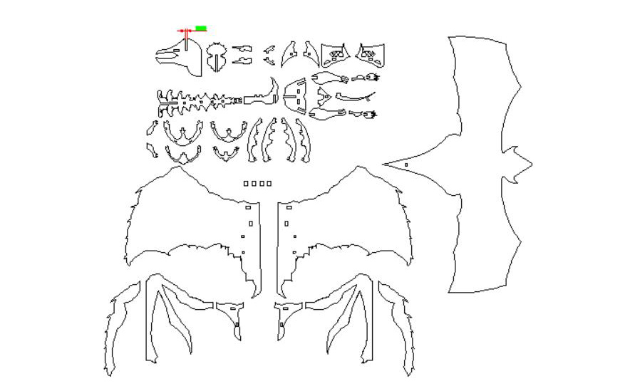 線切（qiē）割&ldquo;3D蝙蝠&rdquo;圖紙免費下載