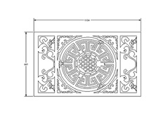 線（xiàn）切割茶幾花（huā）,線切（qiē）割圖紙免費下載