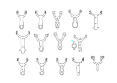 線切割多款彈弓3,線切割圖紙免費（fèi）下（xià）載
