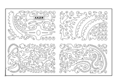 線切（qiē）3D-龍鳳呈祥,線（xiàn）切割（gē）圖紙免費下載