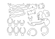 線切3D- 大象,線切割圖紙免費（fèi）下載
