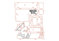 線切（qiē）割3D-12星座-射手座,線切割圖紙免費下載