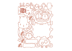 線切割3D-12星座-巨蟹（xiè）座,線切割圖（tú）紙免費下載