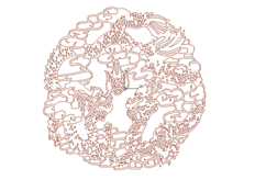 線切（qiē）割2D-雙龍吐珠,線切割圖（tú）紙（zhǐ）免費（fèi）下載