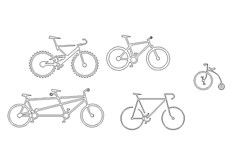 線切割2D-多款自（zì）行車（chē）,線切割圖紙免費（fèi）下載