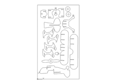 線切割3D-飛機1,線切割圖紙免費下載